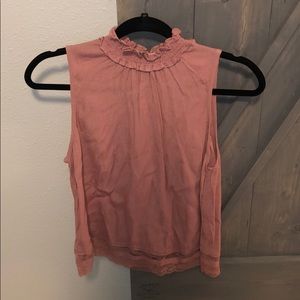 Blush blouse with the most dainty details!